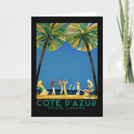 ヴィンテージのCote d'Azurのフランス人旅行 シーズンカード
