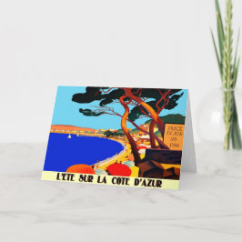 ヴィンテージのCote d'Azurのフランス人旅行 シーズンカード