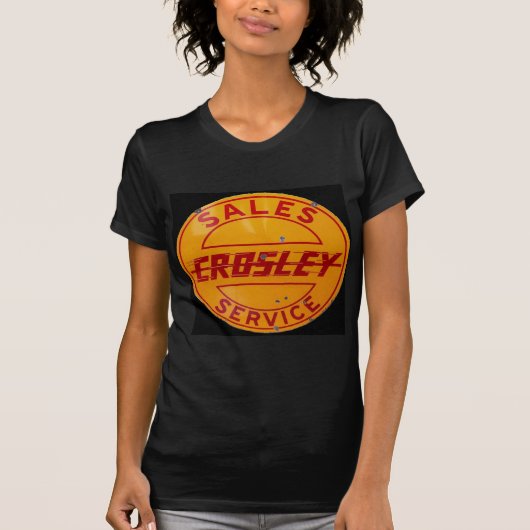 ヴィンテージのcrosleyの販売およびサービス印 tシャツ (正面)