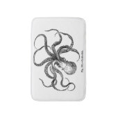 ヴィンテージのcuttlefishのタコはnautic steampunkをkraken バスマット (正面縦)