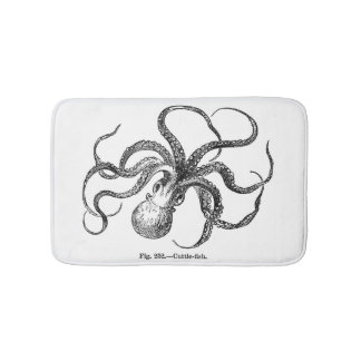 ヴィンテージのcuttlefishのタコはnautic steampunkをkraken バスマット