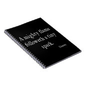 ヴィンテージのDanteの強大な炎の小さい火花の引用文の引用文 ノートブック (右側)