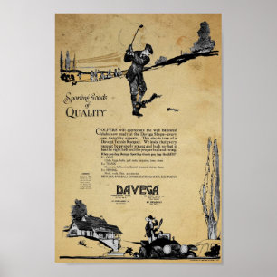 ヴィンテージのDavegaのスポーツ用品の広告 ポスター