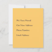 ヴィンテージのDecoのロコモーティブの引っ越しましたの発表 案内状 (裏面)