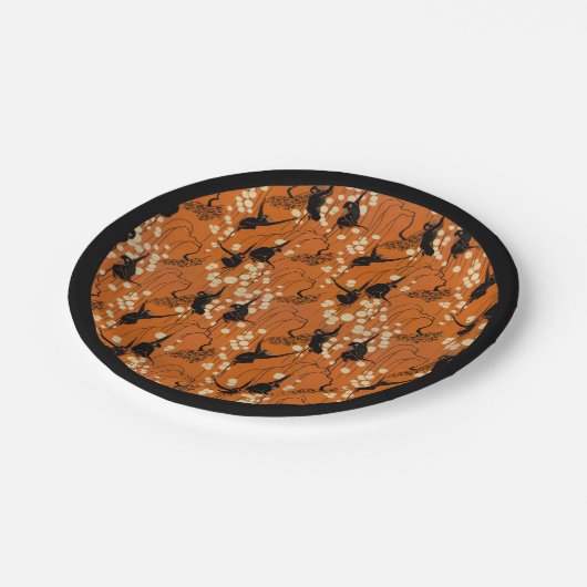 ヴィンテージのDeco猿パターン ペーパープレート (アングル)