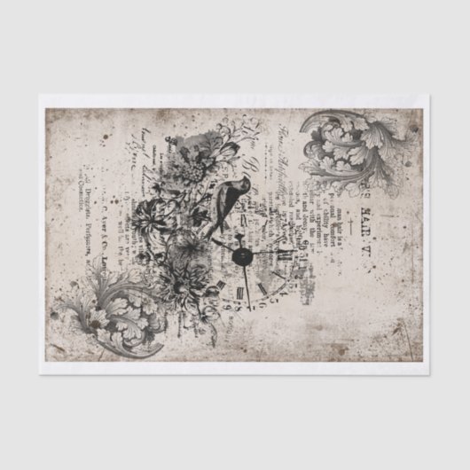 ヴィンテージのdecoupage 薄葉紙 (正面)