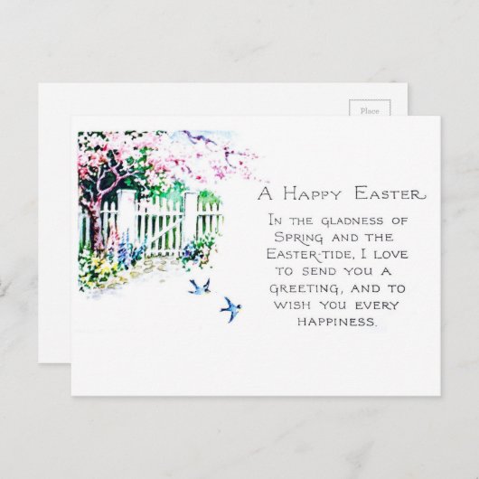ヴィンテージのEastertideの郵便はがき シーズンポストカード (正面/裏面)