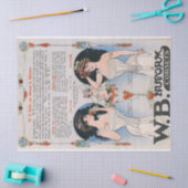 ヴィンテージのEdwardianのコルセットの広告 薄葉紙 (クラフト)