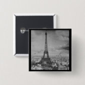 ヴィンテージのEifelタワーパリフランス1889年 缶バッジ (正面&裏面)