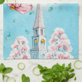 ヴィンテージのEsaterのかわいいレトロの天使 キッチンタオル (折り畳み)