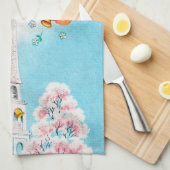 ヴィンテージのEsaterのかわいいレトロの天使 キッチンタオル (四つ折り)