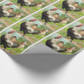 ヴィンテージのFaverollesの鶏 ラッピングペーパー (角)