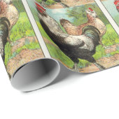 ヴィンテージのFaverollesの鶏 ラッピングペーパー (ロールコーナー)