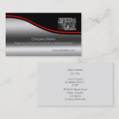 ヴィンテージのFordsonのトラクター、赤いswoosh、金属一見 名刺 (正面/裏面)