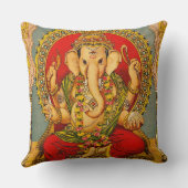 ヴィンテージのganeshaの装飾の枕 クッション (裏面)