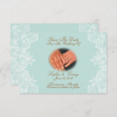 ヴィンテージのGardeniaの保存日付の招待状カード セーブザデート (正面/裏面)