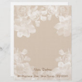 ヴィンテージのGardeniaレターヘッド文房具 レターヘッド (正面/裏面)