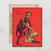ヴィンテージのGruss Vom Krampusの郵便はがき シーズンポストカード (正面/裏面)