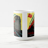 ヴィンテージのHiawathaによって流線形にされる列車 マグカップ (中央)