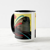 ヴィンテージのHiawathaによって流線形にされる列車 マグカップ (正面左)