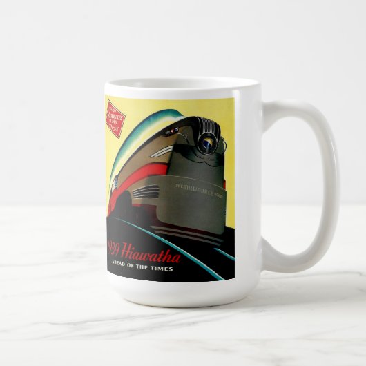 ヴィンテージのHiawathaによって流線形にされる列車 マグカップ (右)