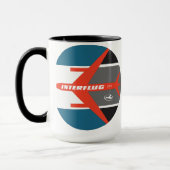 ヴィンテージのInterflug航空会社のマグ(より遅いデザイン) マグカップ (左)