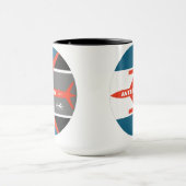 ヴィンテージのInterflug航空会社のマグ(より遅いデザイン) マグカップ (中央)