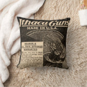 ヴィンテージのIthacaの火器の散弾銃の家の装飾の枕 クッション (ブランケット)