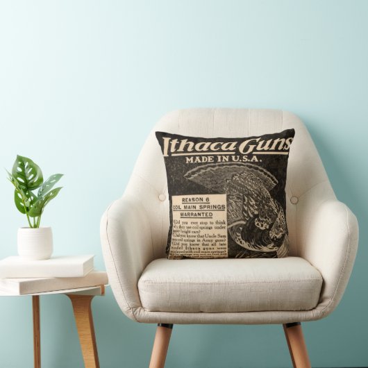 ヴィンテージのIthacaの火器の散弾銃の家の装飾の枕 クッション (椅子)