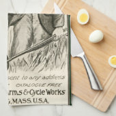 ヴィンテージのIverジョンソンの散弾銃の台所タオル キッチンタオル (四つ折り)