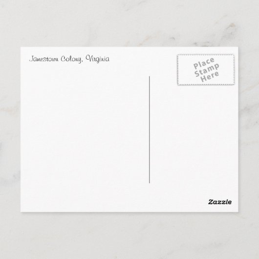 ヴィンテージのJamestownのコロニーの郵便はがき ポストカード (裏面)