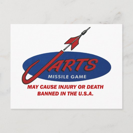 ヴィンテージのJartsのトーナメントの招待状の郵便はがき インビテーションポストカード (正面)