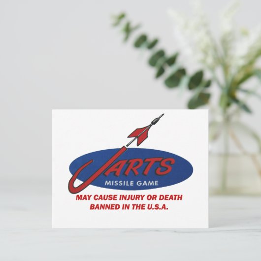 ヴィンテージのJartsのトーナメントの招待状の郵便はがき インビテーションポストカード (スタンド正面)