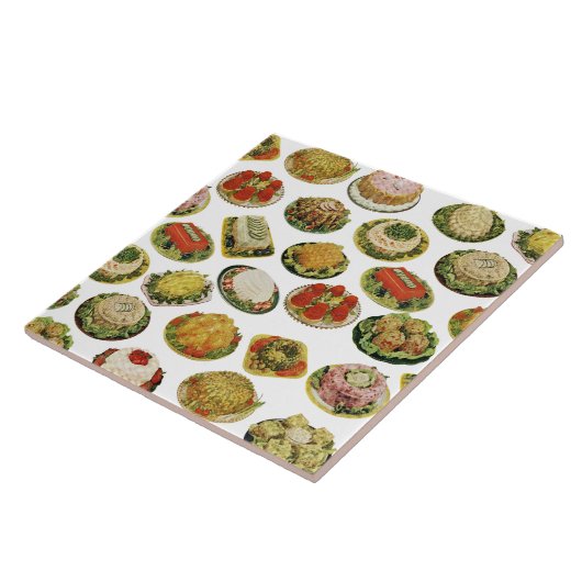 ヴィンテージのJelloサラダは台所Trivetのタイルを形成します タイル (側面)