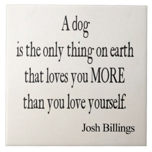 ヴィンテージのJoshの計算犬愛あなた自身引用文 タイル