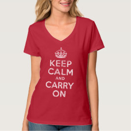 ヴィンテージのKeep Calm and Carry Onレディース柔らかいTシャツ Tシャツ