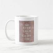 ヴィンテージのKeep Calm and Carry On コーヒーマグカップ (左)