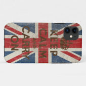 ヴィンテージのKeep Calm and Carry On Case-Mate iPhoneケース (裏面(横))
