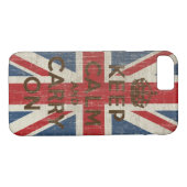 ヴィンテージのKeep Calm and Carry On Case-Mate iPhoneケース (裏面(横))