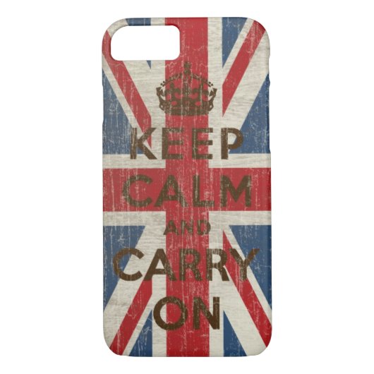 ヴィンテージのKeep Calm and Carry On Case-Mate iPhoneケース (裏面)