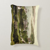 ヴィンテージのKillybegsの村、ドニゴールアイルランド アクセントクッション (裏面(縦))