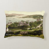 ヴィンテージのKillybegsの村、ドニゴールアイルランド アクセントクッション (裏面)