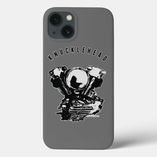 ヴィンテージのKnuckleheadのオートバイエンジン Case-Mate iPhoneケース (裏面)