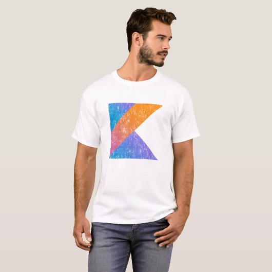 ヴィンテージのKotlinのプログラミング言語 Tシャツ (正面フル)