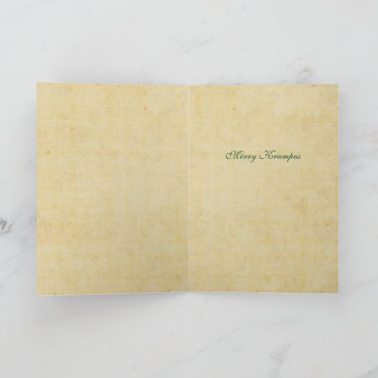 ヴィンテージのKrampusのクリスマスカード シーズンカード (内部)