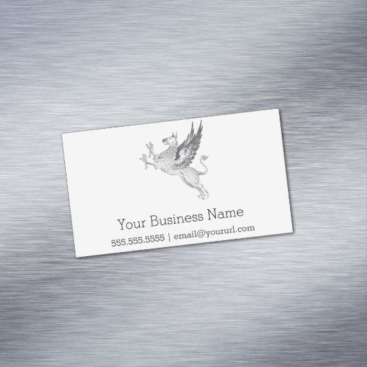 ヴィンテージのLineart Gryphonの凸版印刷 マグネット名刺 (インサイチュ)