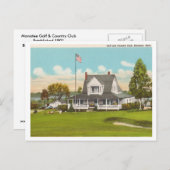 ヴィンテージのManisteeのゴルフ及びカントリークラブ 案内ポストカード (正面/裏面)