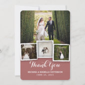 ヴィンテージのMarsalaの結婚式の写真のサンキューカード サンキューカード (正面)