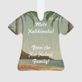 ヴィンテージのMeleハワイのKalikimakaのアロハワイシャツ オーナメント (裏面)