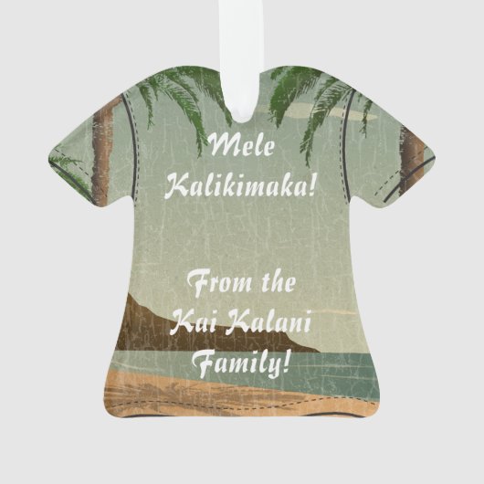 ヴィンテージのMeleハワイのKalikimakaのアロハワイシャツ オーナメント (裏面)